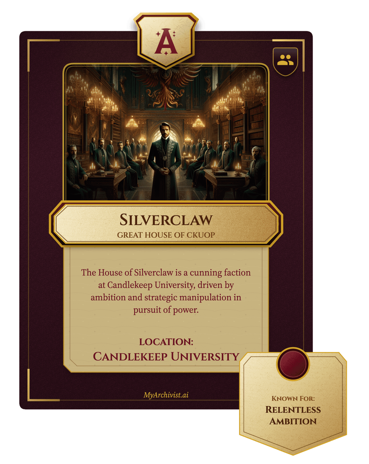 Parchment theme trading card
