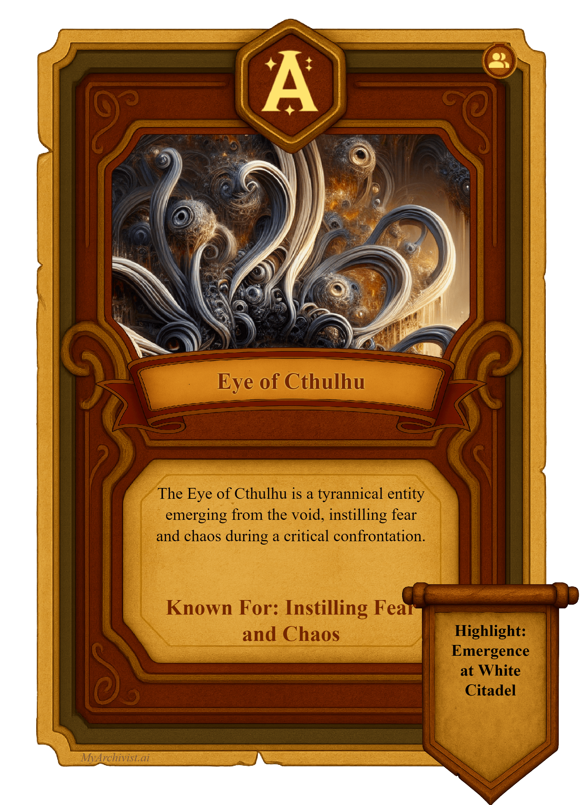 Eye of Cthulhu trading card - Character from Crysinthia