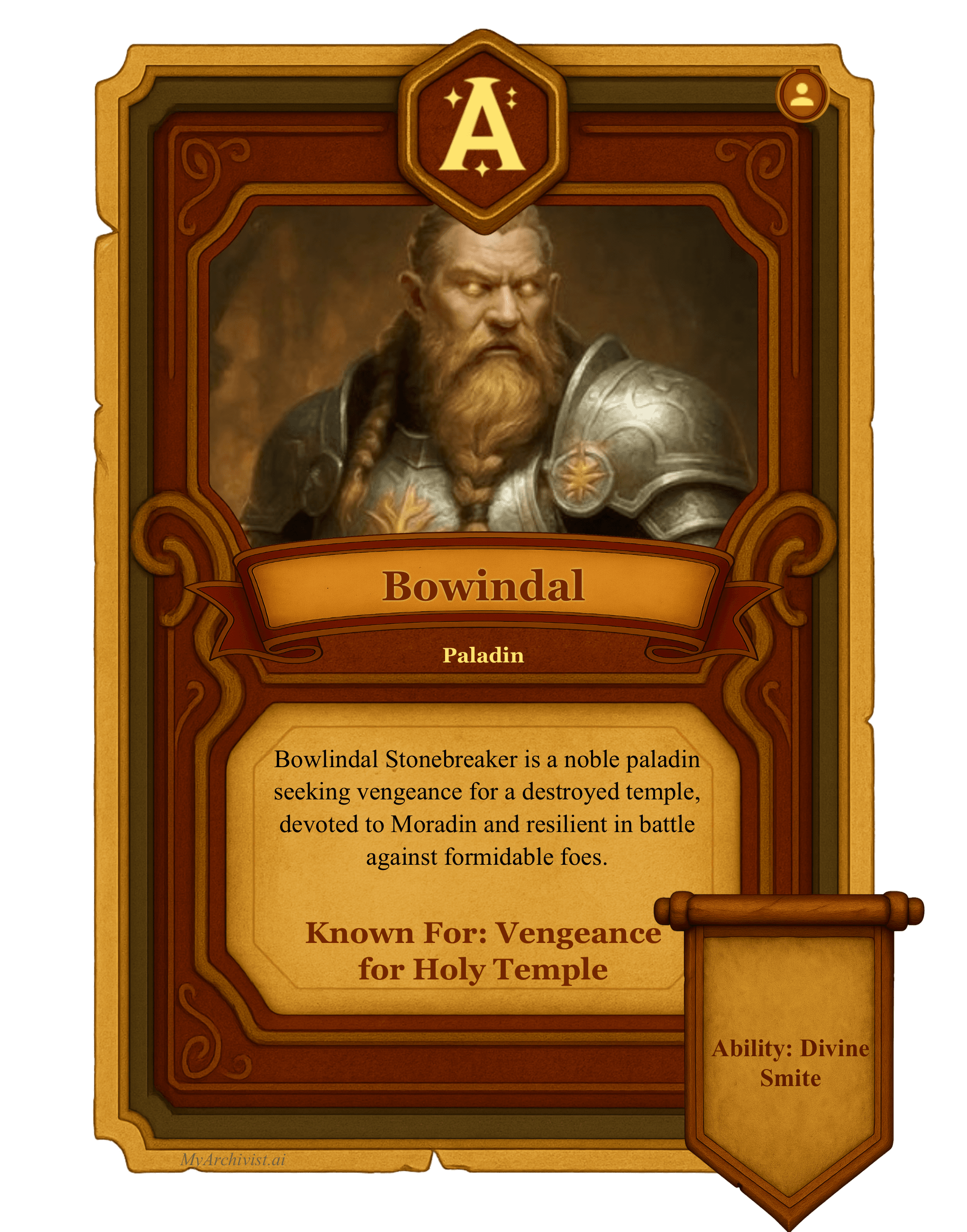 Bowindal trading card - Character from Battle One-Shots