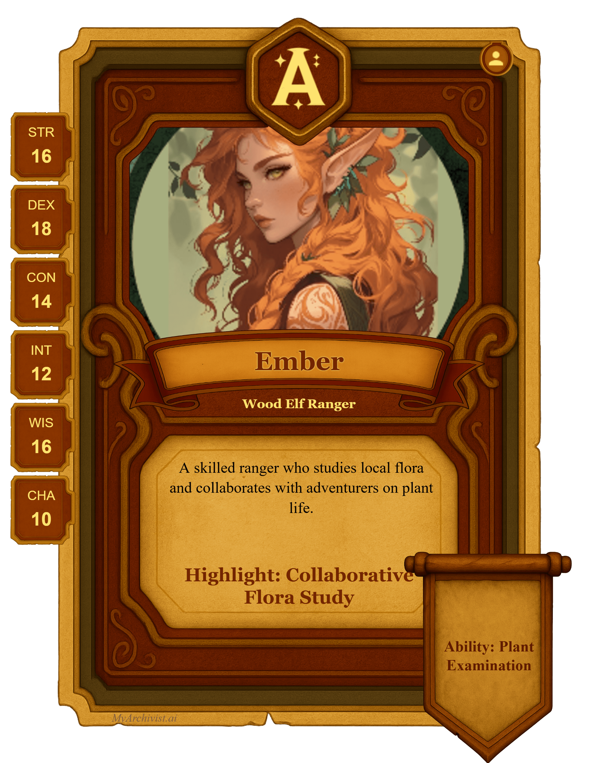 Ember trading card - Character from Kingmaker