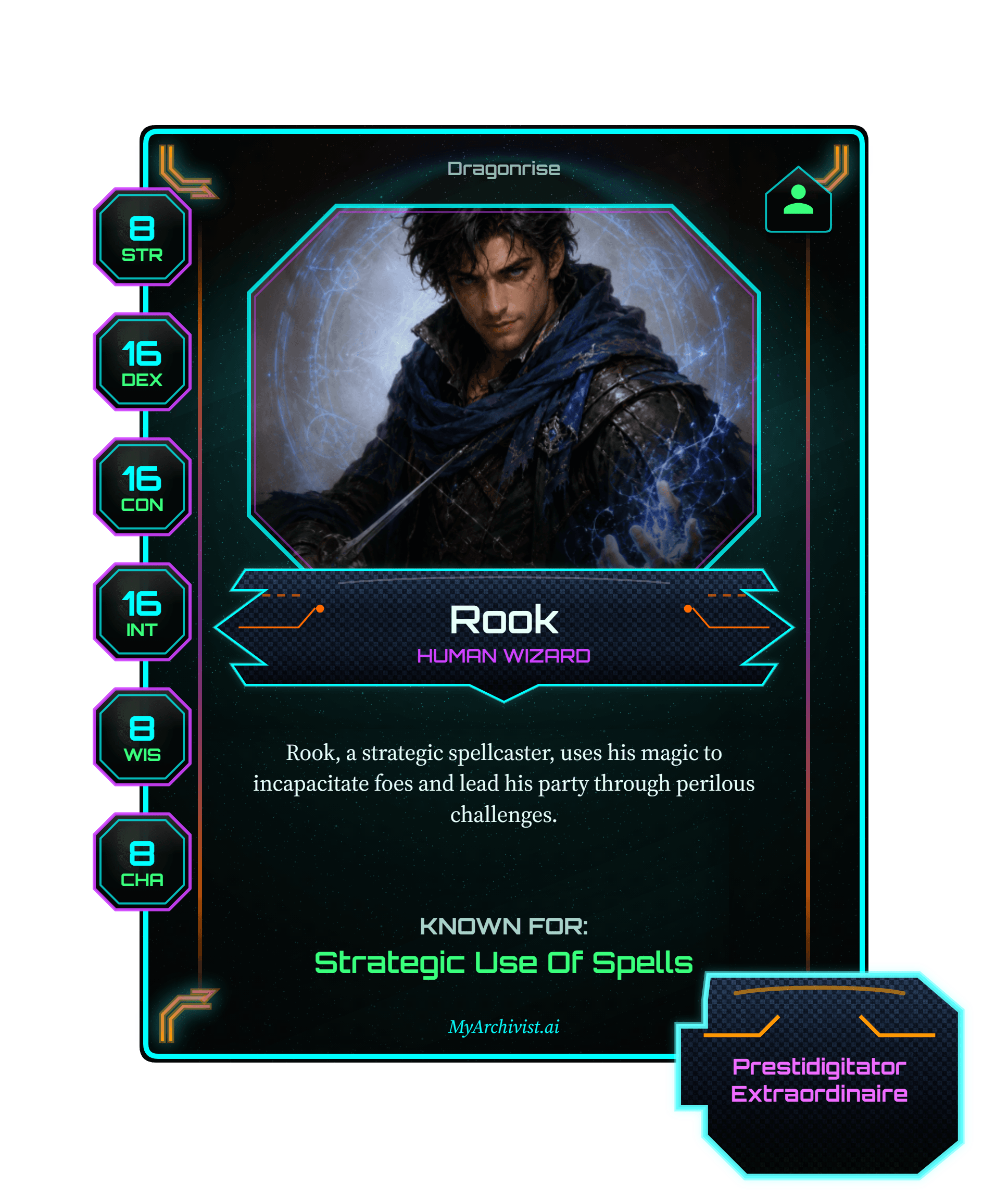 Rook trading card - Character from Dragonrise