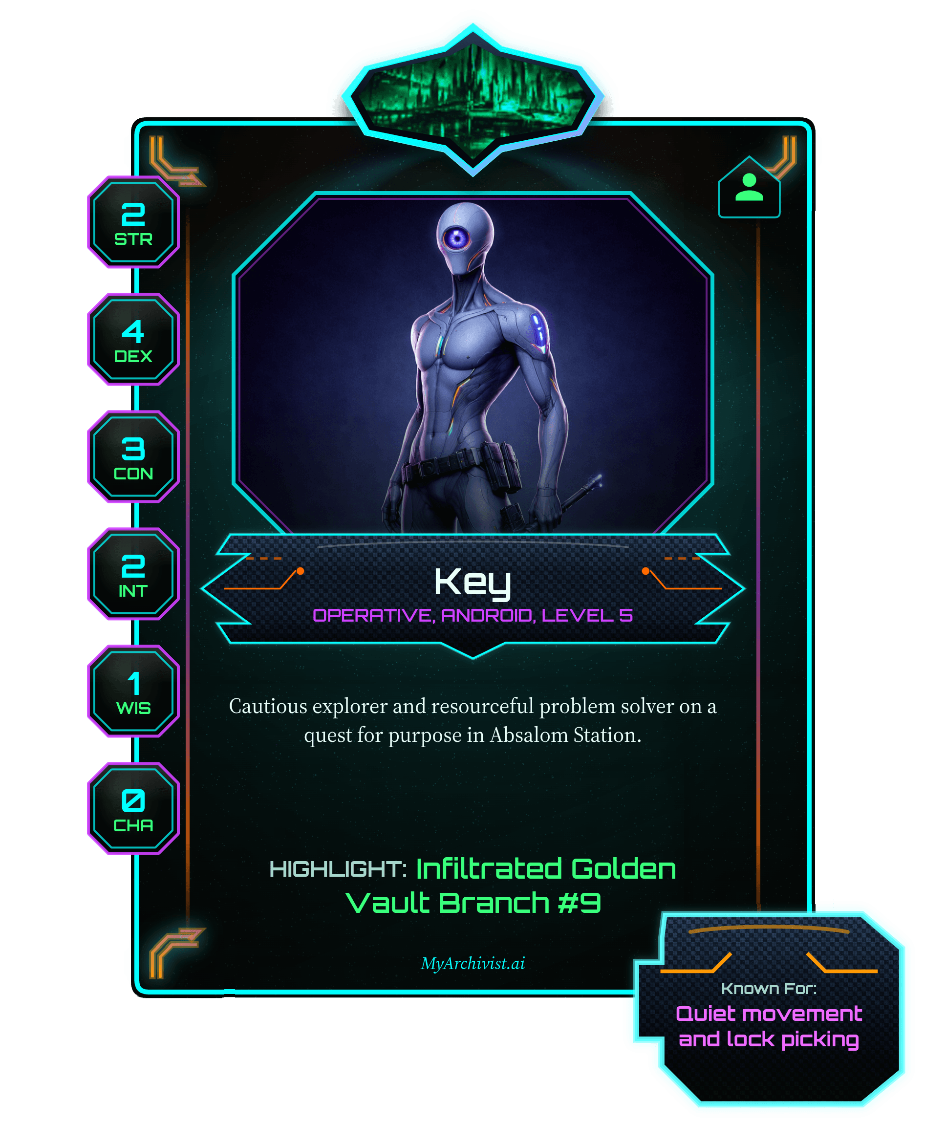 Key trading card - Character from Insane Crown Posse
