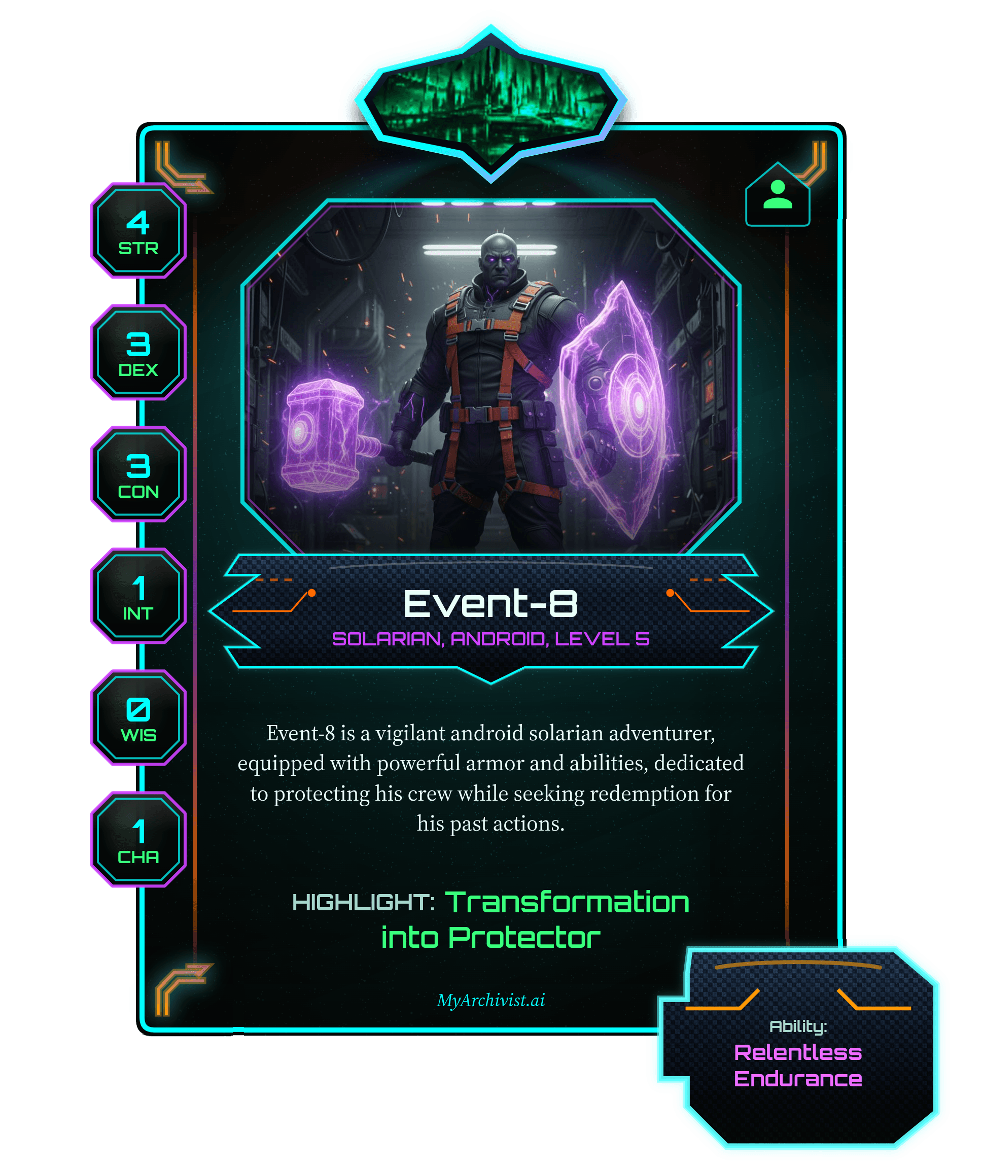 Event-8 trading card - Character from Insane Crown Posse