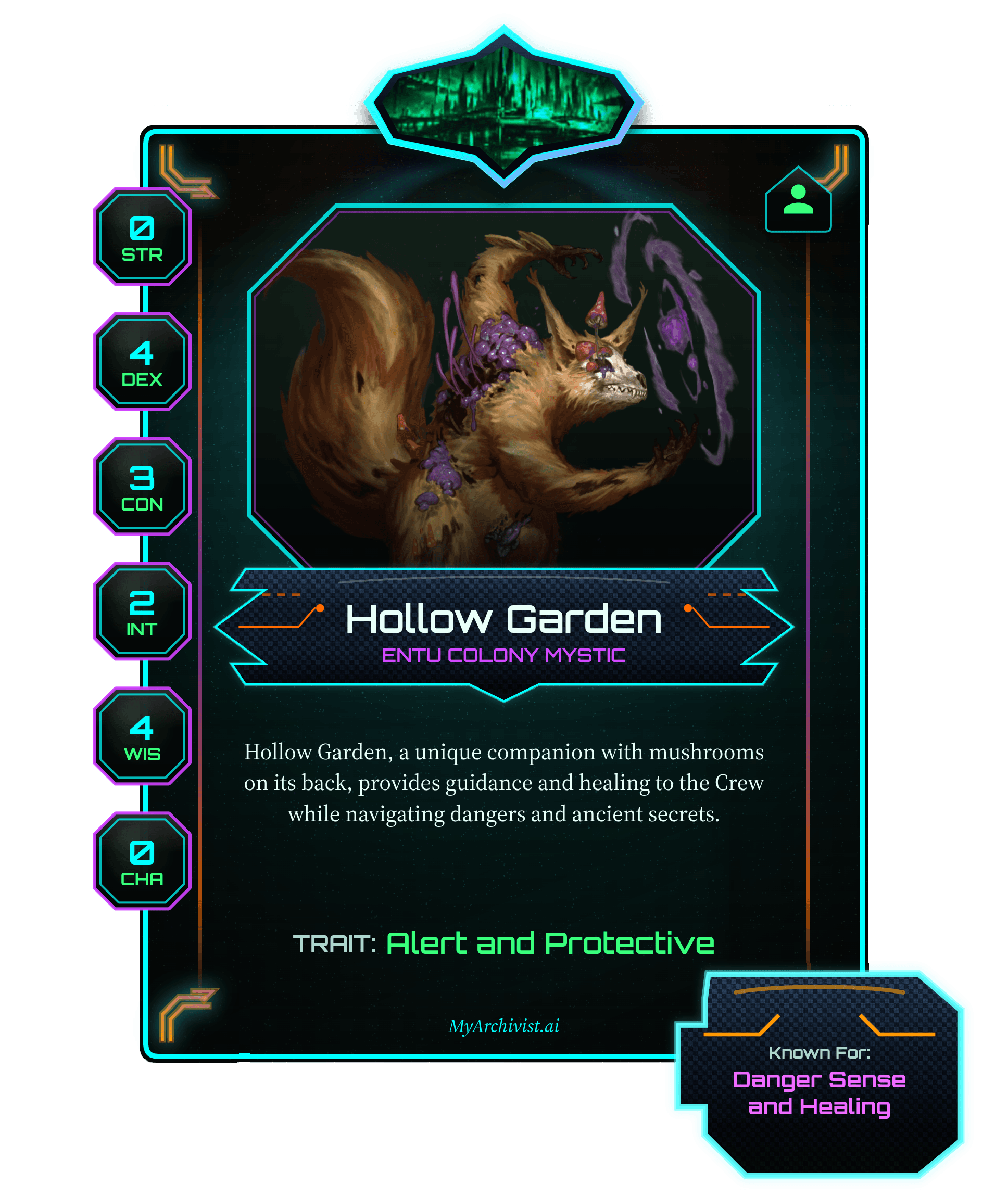 Hollow Garden trading card - Character from Insane Crown Posse