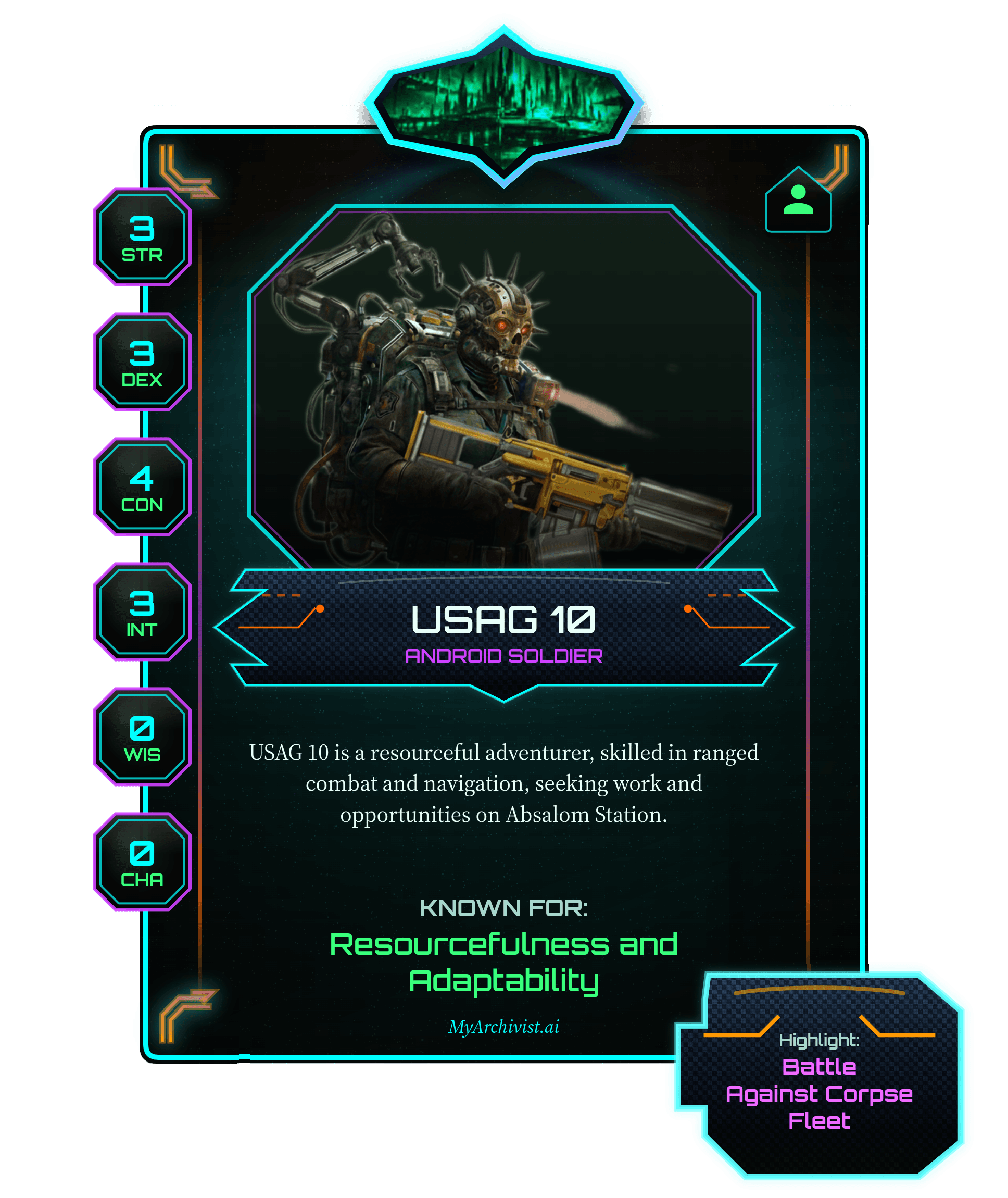 USAG 10 trading card - Character from Insane Crown Posse