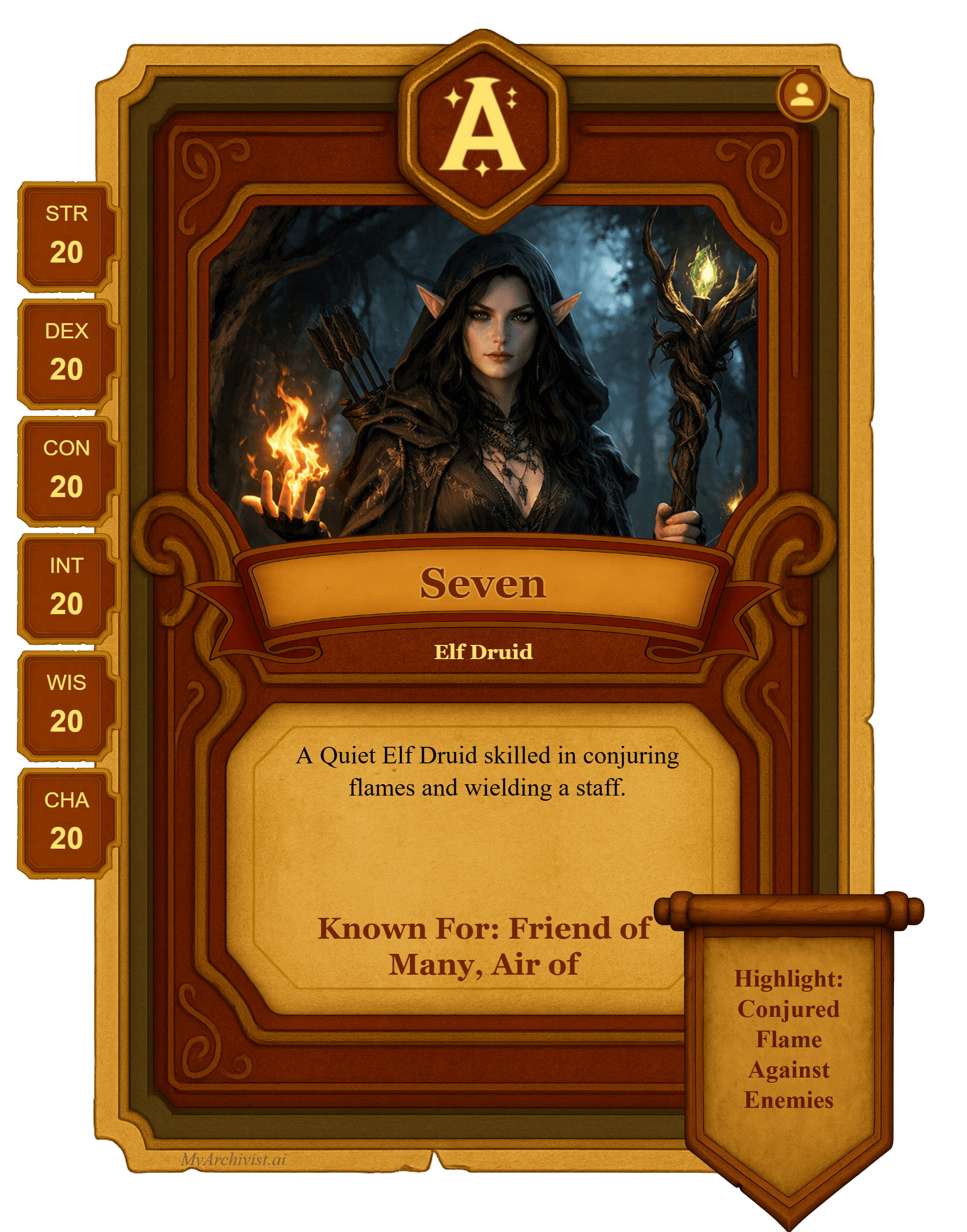 Seven trading card - Character from Phandelver and Below: The Shattered Obelisk