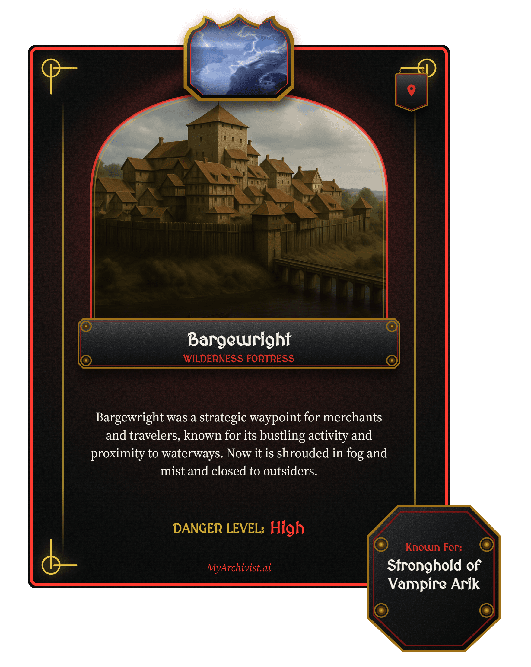 Bargewright trading card - Location from Storm Kings Thunder