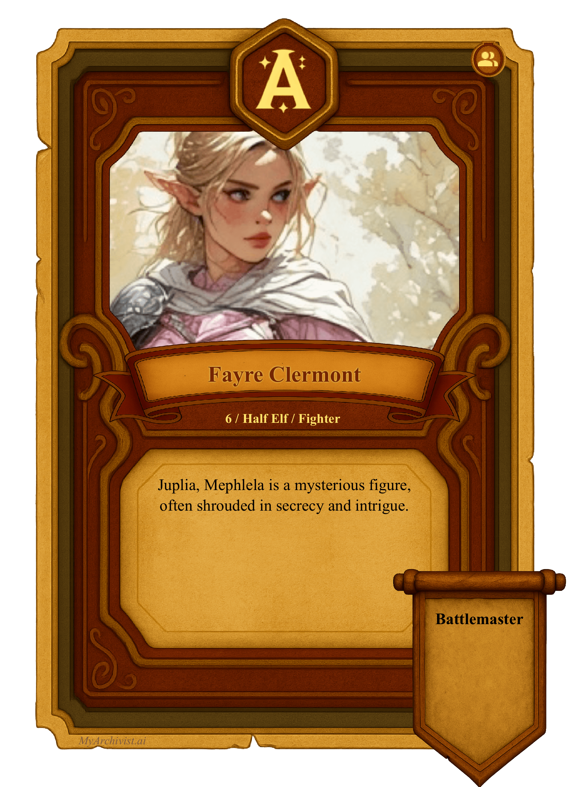 Fayre Clermont trading card - Character from Minoria