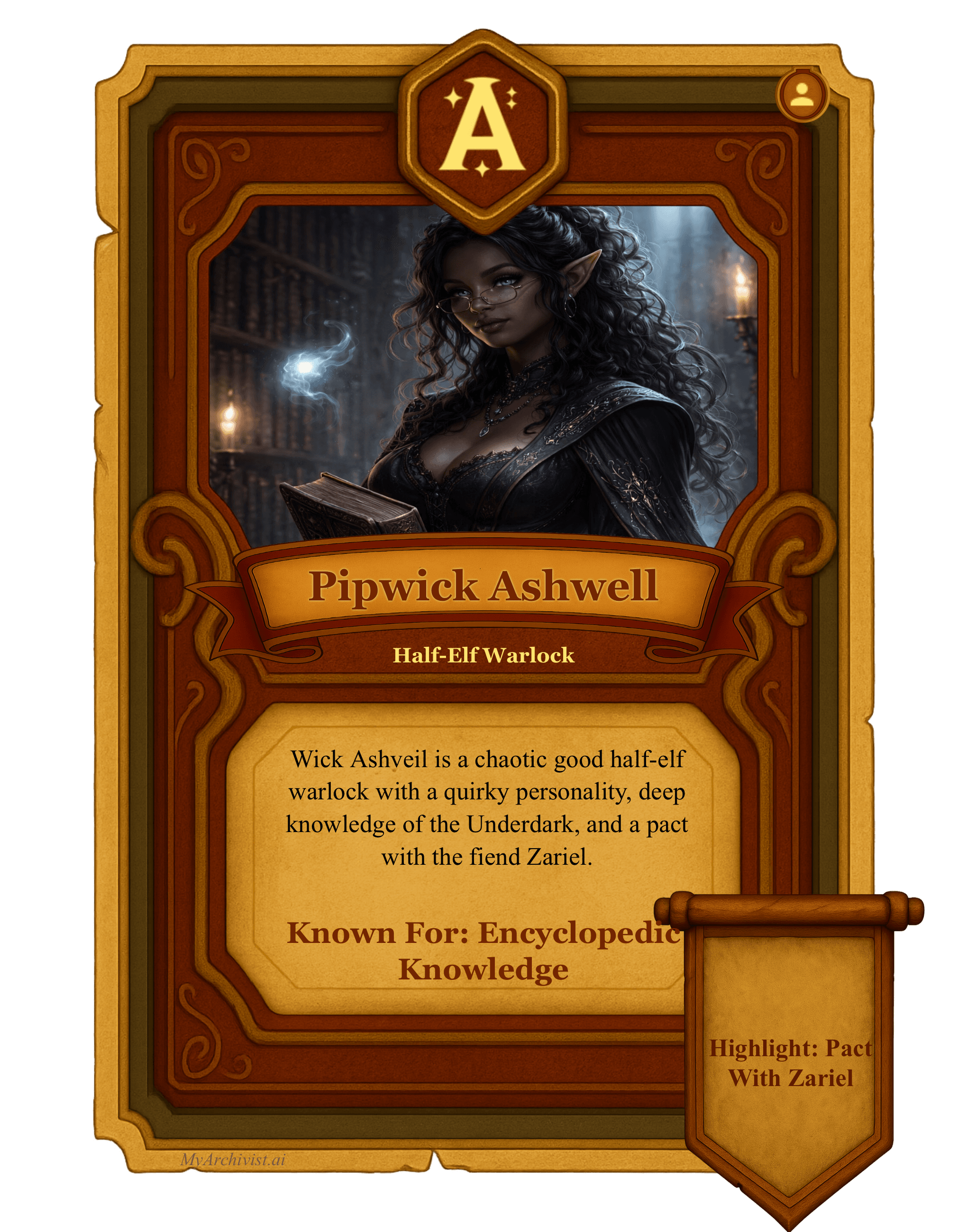Pipwick Ashwell trading card - Character from Battle One-Shots