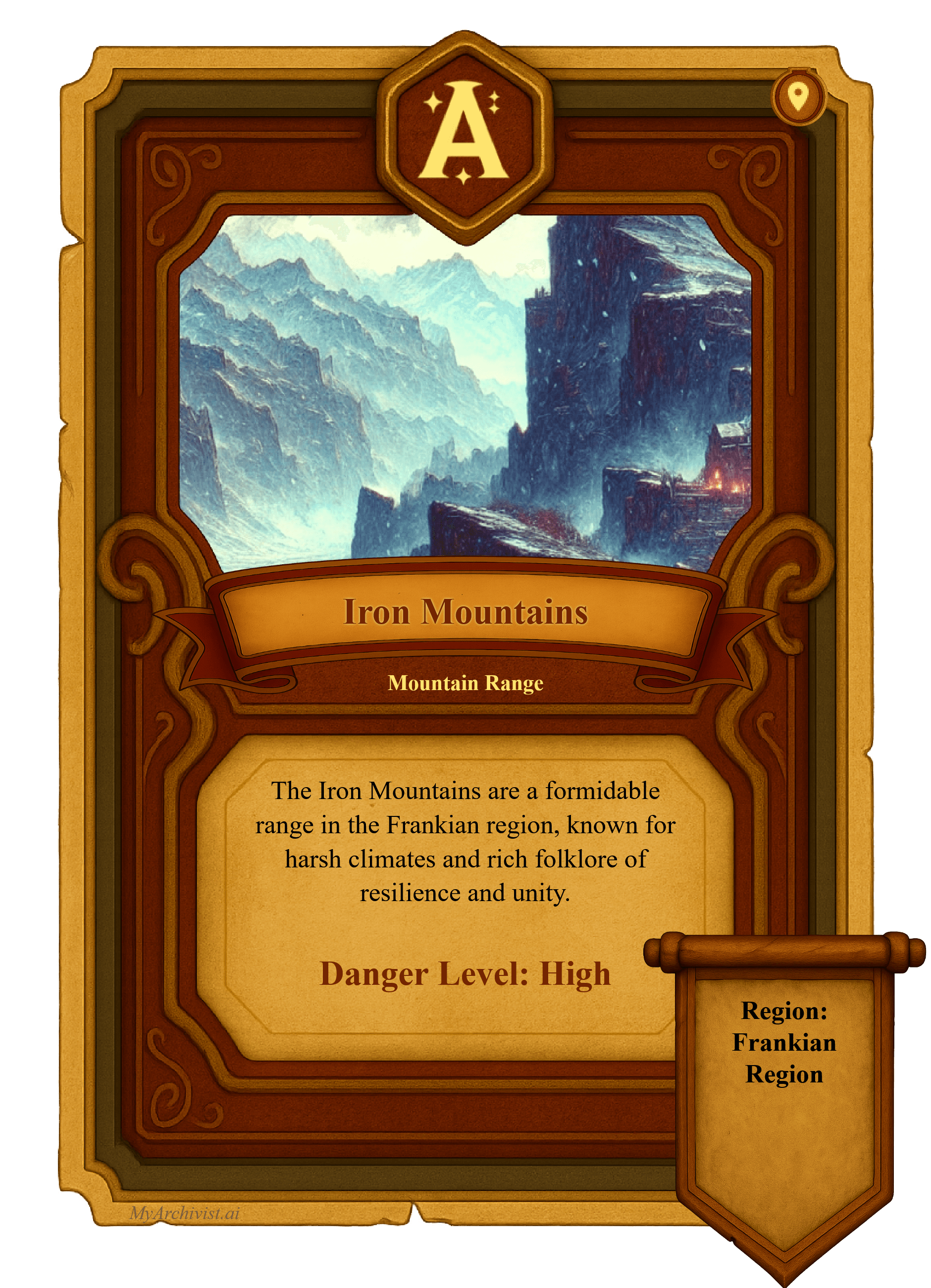 Iron Mountains trading card - Location from Kewiki