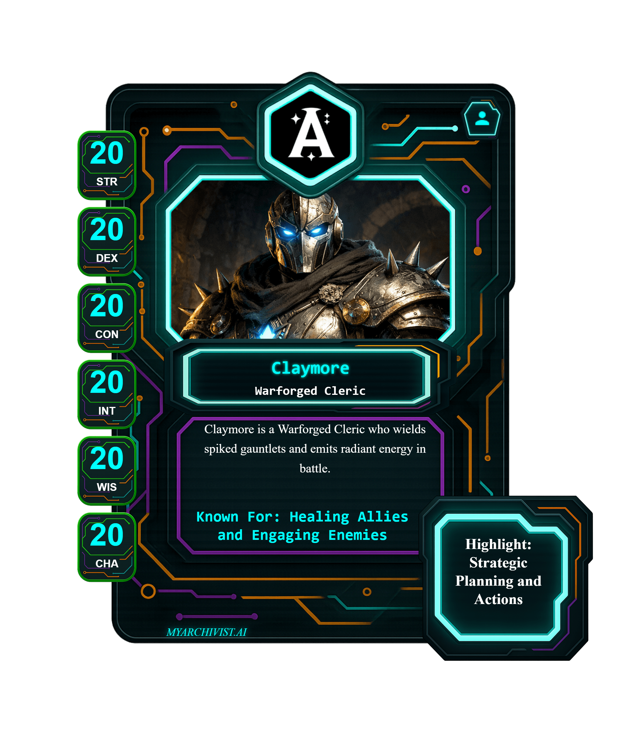 Claymore trading card - Character from Phandelver and Below: The Shattered Obelisk