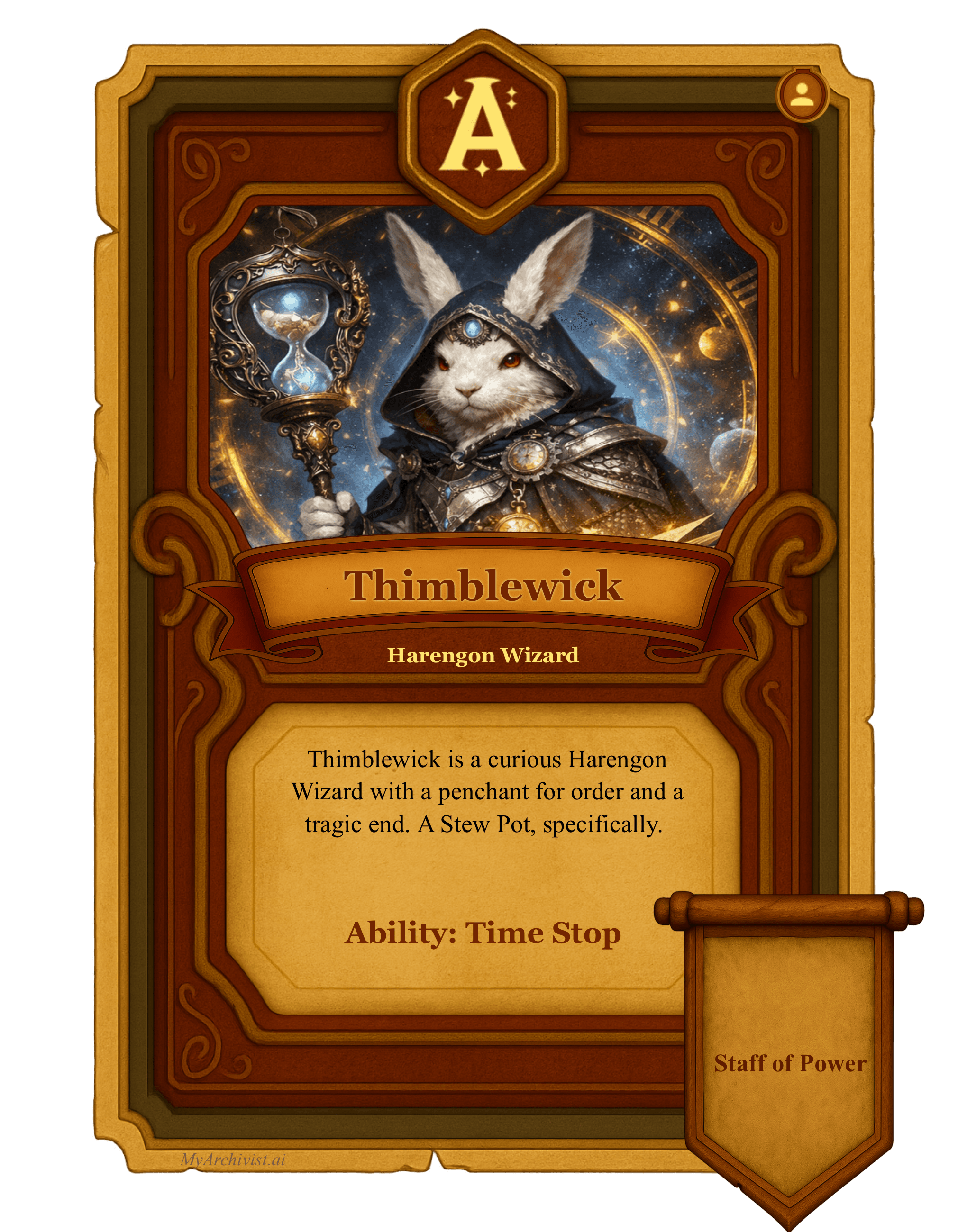 Thimblewick trading card - Character from Battle One-Shots